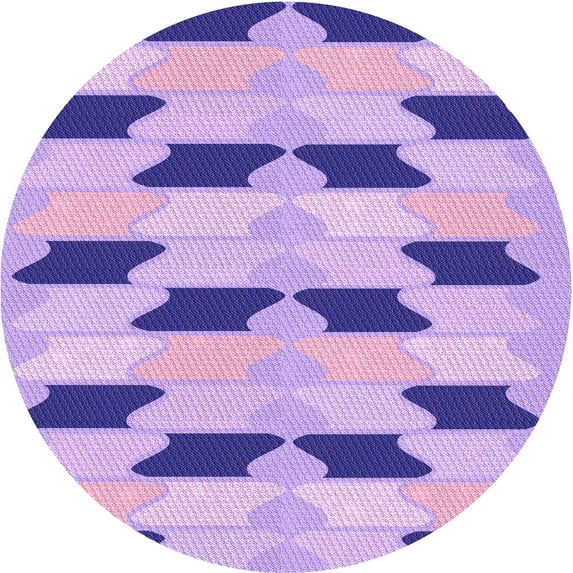 Ahgly Company Machine Washable Indoor Square Transitional Blossom Pink Area Rugs, 3' Square
