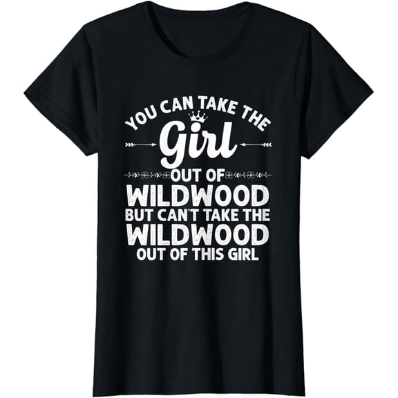 Girl Out Of WILDWOOD NJ NEW JERSEY Gift Funny Home Roots USA T-Shirt