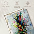 thumbnail image 6 of Elephant Stock Pineapple Color Splash Paint Wall Art - Vertical Canvas Wall Art - Living Room Wall Decor - Food And Drink Canvas - Green And Yellow Decor - 16" x 24", 6 of 8
