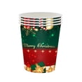 thumbnail image 1 of Gupgi Disposable Christmas Tableware Festival Party Decoration Paper Plates Tissue Paper Tablecloth Set, 1 of 8