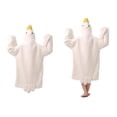thumbnail image 2 of Wearable Blanket Hoodie With Slippers Oversized Flannel Bird Onesie For Adults Funny Loungewear Footwear Set, 2 of 7