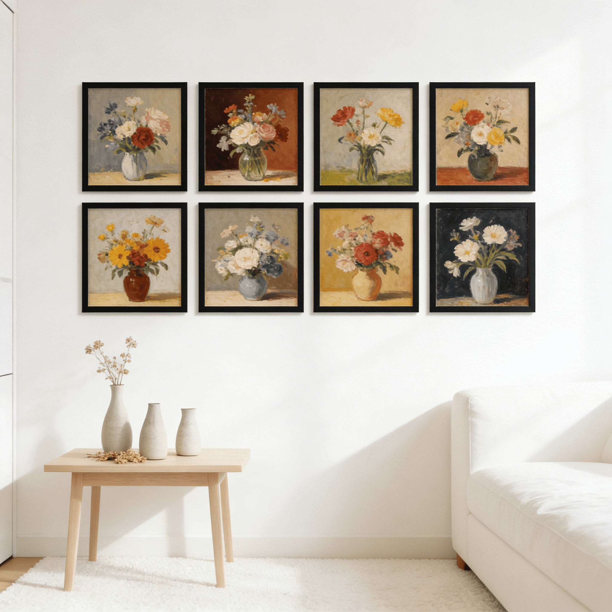 8x8 Picture Frames Set of 18, Thin Square Black 8 by 8 Photo Frame for Gallery Wall or Tabletop