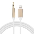 thumbnail image 1 of Cable de datos auxiliar tipo conector de audio de 3,5 mm Altavoz para automóvil Convertidor de auriculares para teléfono (Platino), 1 of 8