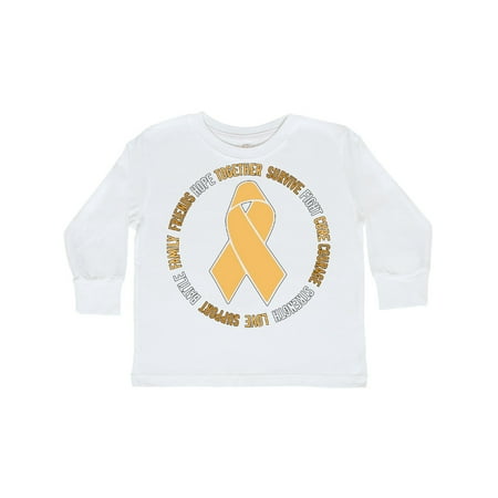 

Inktastic Word Circle-Childhood Cancer Awareness Gift Toddler Boy or Toddler Girl Long Sleeve T-Shirt