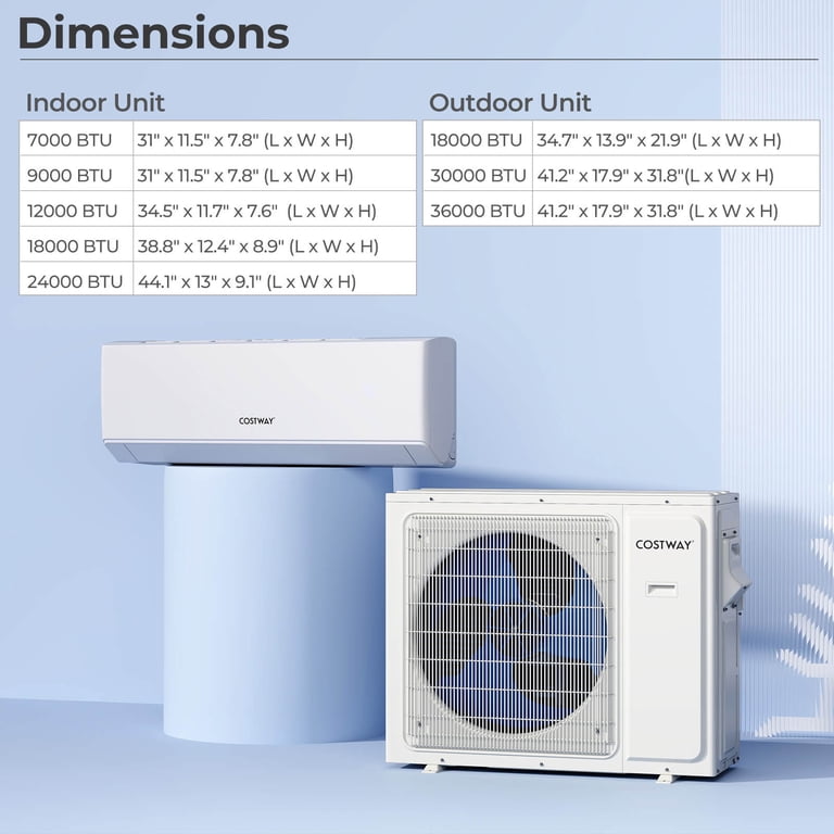 Outdoor Unit Mini Split Ac Unit 30000 Btu Windy 30000 Btu Inverter Air Conditioner Midea/Carrier Mini Split System  30,000 BTU Indoor Head And