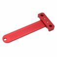 thumbnail image 1 of Red Aluminum Alloy Woodworking Scriber Tool - T160mm Hole Positioning Ruler with Sliding Design for Accurate Plate Cutting & Line Drawing, Lightweight 6.3oz Carpentry Marking Gauge, 1 of 6