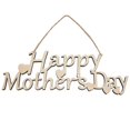 thumbnail image 1 of Happy Mother's Day Wooden Hanging Plaque Sign Decorative Greeting Tag for Mother's Day Party Decoration, 1 of 1