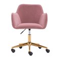 thumbnail image 2 of UWR-Nite Modern Velvet Home Office Chair, Adjustable Swivel Office Chair for Living Room, Cute Desk Chair for Teen Girl, Upholstered Task Chair Accent Chair Executive Chair Vanity Desk Chair, 2 of 6