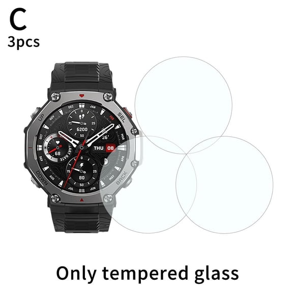 Wbxfbo Nouvelle Montre Film Protecteur en Verre Trempé pour AMAZFIT Antireflet x 1 T-Rex 3