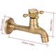 thumbnail image 2 of Grifo de agua, grifo de agua fría individual de latón antiguo para lavadora de montaje en pared de baño, G1/2, grifo largo, no para agua potable, 2 of 5
