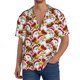 thumbnail image 1 of Fotbe Santa Claus bells Snowman Camisa Estampada de Manga Corta para Hombre, Casual de Verano, Estilo Playero, Sin Arrugas-3X-Large, 1 of 5
