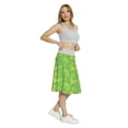 thumbnail image 4 of Women's Shamrock 4 Leaf Clover Cultural A-line Printed Skirt Casual Wear, S, Apple Green Yellow, by Ambesonne, 4 of 6