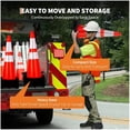 thumbnail image 3 of Ourlova 28 Inch 6 Pack Traffic Safety Cones with Reflective Collar Black Weighted Base PVC Heavy Duty Orange Cones for Parking Lot Driving Training Traffic Control Construction Events, 3 of 7