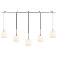 thumbnail image 2 of Woodbridge Lighting Chelsea 5Lt Square Linear Pendant in Satin Nickel/Opal, 2 of 4