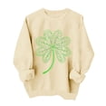 thumbnail image 3 of TaTaai Women Casual No Hood St Patrick's Day Printed Sweatshirt Crew Neck Long Sleeve Top Ladies Daily Commute Festival Wear Soft Warm Comfortable Stylish Pullover Top Gift, 3 of 6