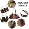thumbnail image 3 of Bolso de hombro vintage de lona para mujer, bolso de mano grande tipo hobo para uso diario con múltiples bolsillos y asa superior para el trabajo, 3 of 6