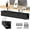 Black, variant on Under Desk Cable Management Tray, 40-inch No-Drill Cord Organizer with Anti-Sag Reinforced Base, Fabric Wire Management Hider for Standing Desk, Office & Gaming Accessories - Grey