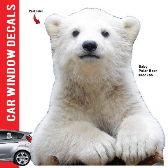 Car Window Decal - 3D - (Polar Bear)