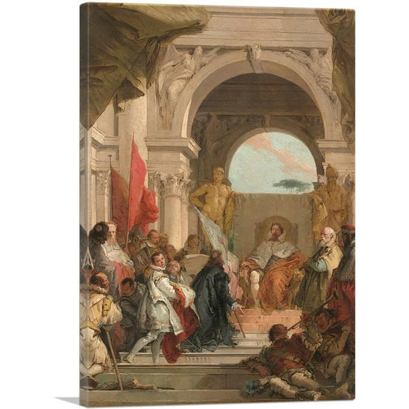 ARTCANVAS Investiture Of Bishop Harold As Duke Of Franconia 1751 Canvas Art Print by Giovanni Battista Tiepolo - Size: 40" x 26" (0.75" Deep)