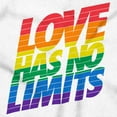 thumbnail image 2 of Love Has No Limits Gay Pride Rainbow Unisex Fleece Graphic Zip Up Hoodie Brisco Brands 2X, 2 of 5