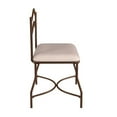 thumbnail image 5 of Pemberly Row Metal Frame Vanity Bench in Burnished Bronze/Beige, 5 of 12