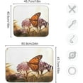 thumbnail image 3 of FREEAMG Absorbent Dishes Drainer/Rack Mat for Countertop Small Size 16 x 18 inch, Microfiber Dish Drying Pads Kitchen Counter Draining Pad Butterfly Flowers Macro, 3 of 7