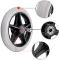 thumbnail image 4 of 2 Pcs Roues de Remplacement pour Fauteuil Roulant 6 Pouces Roues avant Rouleaux Antidérapants Roues de Remplacement Universelles pour Fauteuil Roulant, 4 of 4