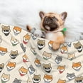 thumbnail image 3 of Yiaed Shiba Head Face Print Dog Blankets-Cat Blanket Washable for Couch Protection,Puppy Blanket, Soft Plush Reversible Throw Furniture Protector-Medium, 3 of 8