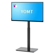 YOMT TV Stand with Mount Height Adjustable Corner TV Stand for 27 to 55 inch LCD, LED OLED TVs,Black