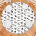 thumbnail image 2 of White Cow Milk Pattern Round Fitted Tablecloth with Elastic Edge,Dining Table Cover Waterproof,Outdoor Round Tablecloth for Camping,Dining,Indoor and Outdoor, 2 of 7