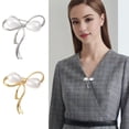 thumbnail image 2 of Lifetechs Women Brooch Faux Pearl Hollow Bow Decor Stainless Exquisite Vintage Anti-slip Coat Collar Hat Scarf Decoration Clothes Pin Garment Jewelry, 2 of 7