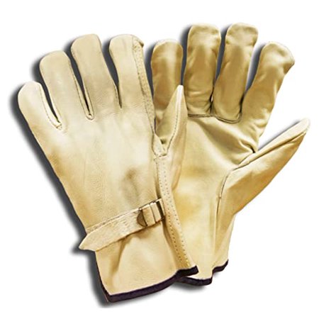 

12-Pack of Cordova 8223M Standard Grain Cowhide Driver Work Gloves Unlined Leather Pull Strap Back Keystone Thumb Medium