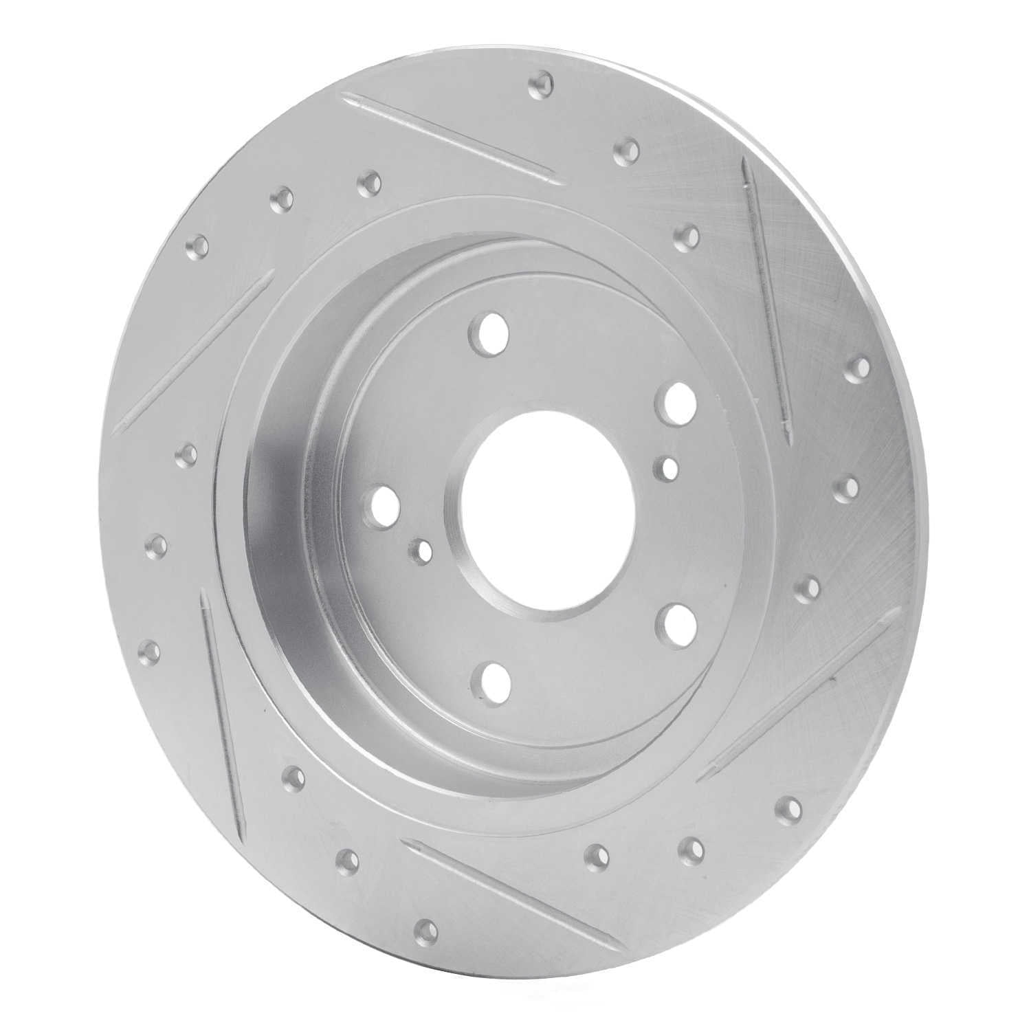 Dynamic Friction Company 631-01005L DFC Brake Rotor - Drilled And Slotted - Silver