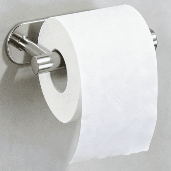 Under Cabinet Toilet Paper Holder, Wall Mount Toilet Paper Rack with Sturdy Steel Construction, Space Saving Bathroom Tissue Holder for RV and Small Spaces, Silver