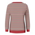 thumbnail image 5 of FNFYFH Striped Sweatshirts for Women Plus Size Fleece Long Sleeve Crewneck Sweatshirt 2024 Fall Winter Causal Comfy Blouse Womens Pullover Green S-5XL, 5 of 5