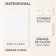 thumbnail image 3 of Juego de sabanas Kyuden Home Tacto Algodón Blanco matrimonial, 3 of 6