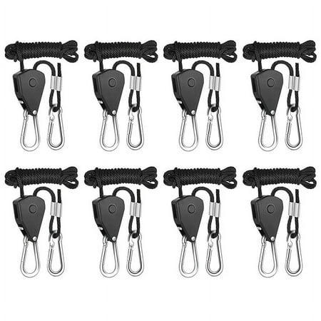 

1/8 Inch Adjustable Grow Light Hangers 8Pcs 2.4M Long Heavy Duty for Grow Tent & Gardening