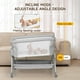 thumbnail image 4 of Cuna para bebés 3 en 1 de Bedside Crib JOPHUN con ajuste de altura, color gris, 4 of 8