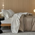 thumbnail image 4 of MooMee Sheet Set King 600TC 100% Long-Staple Cotton Silky Sateen Smooth Luxury 4pcs(Off White), 4 of 6