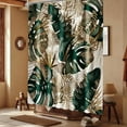 thumbnail image 2 of Green Hawaii Tropical Shower Curtain Tropical Leaves Plant Shower Fabric Shower Curtains for Bathroom Botanical Jungle Shower Curtain Set with 12 Hocks, 72x72 inch, 2 of 5