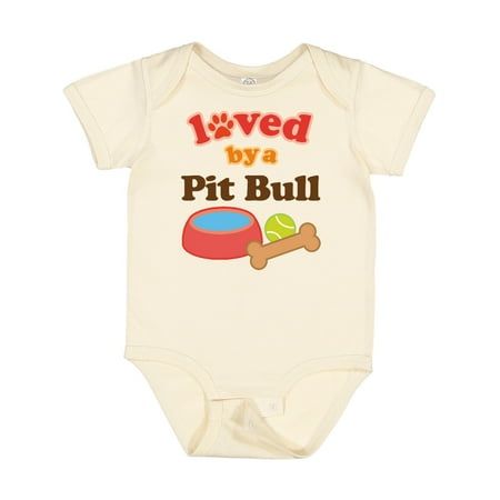 

Inktastic Pit Bull Loved by a (Dog Breed) Gift Baby Boy or Baby Girl Bodysuit