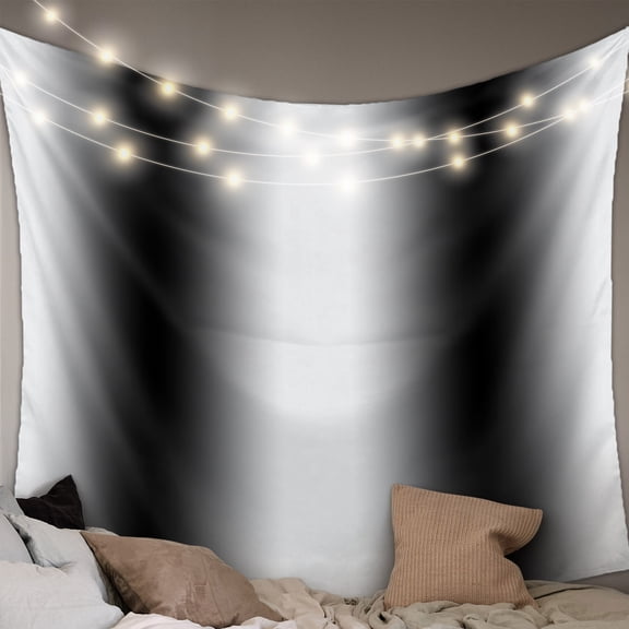White Black Small Tapestry for Bedroom Wall Hanging Tapestry,Modern Gradient Vertical Stripes Geometric Ceiling Backdrop Tapestries Poster Blanket Wall Decor for Teens Room Living Room Dorm 23" x 28"