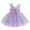 Purple, variant on OBEEII Kids Girls Ruffle Mesh Tulle Dress Fashion 3D Butterflies V-Backless Wedding Pageant Gowns Dress Formal Prom Dance Dresses