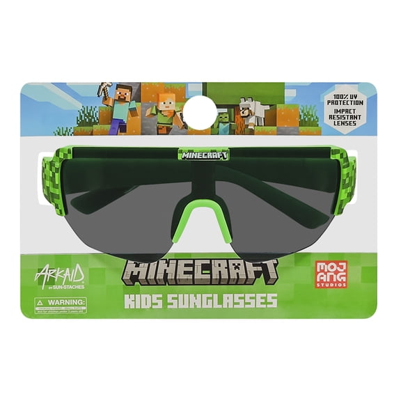 Sun-Staches Minecraft Large Sport Wrap Sunglasses With UV400 Protection