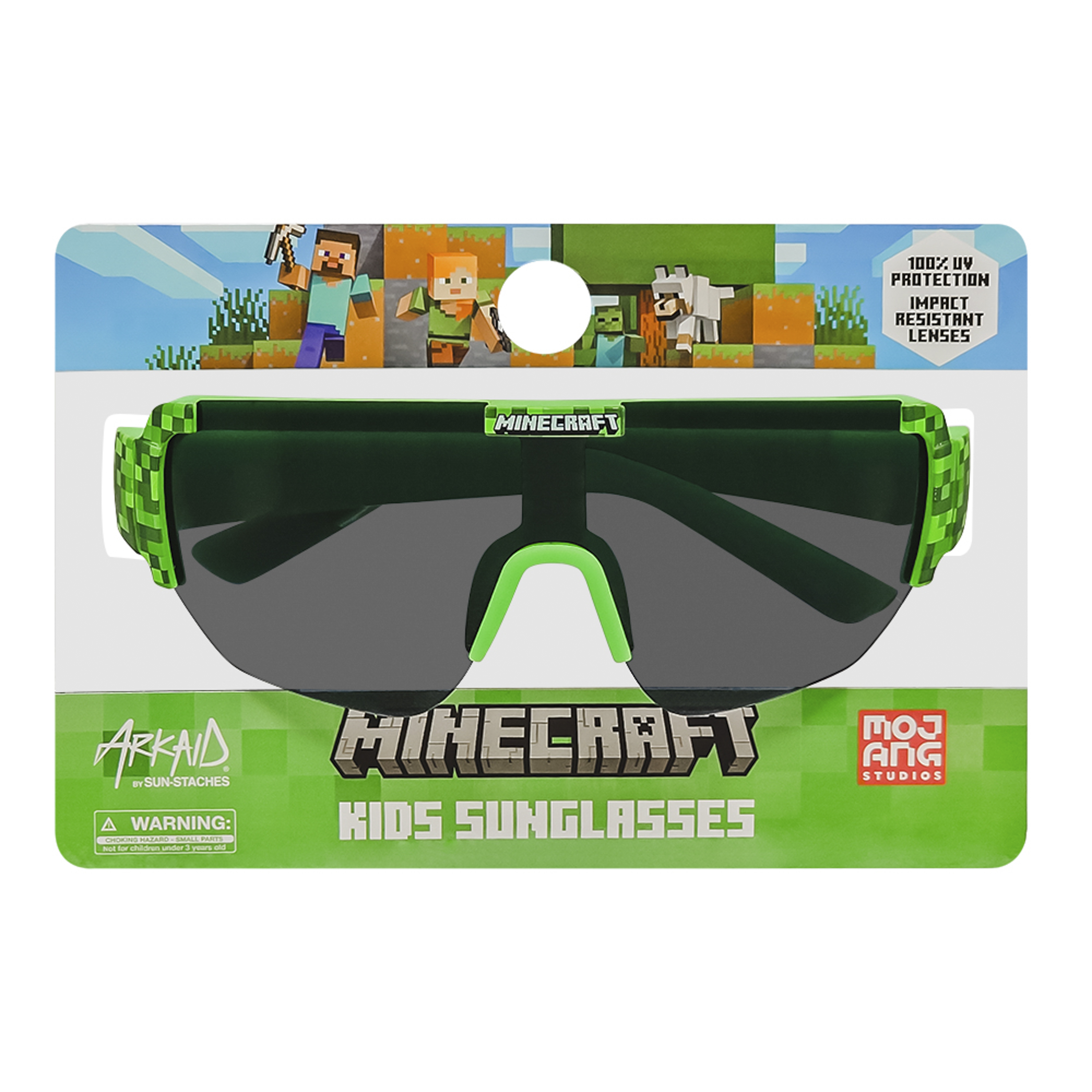 Sun-Staches Minecraft Large Sport Wrap Sunglasses UV400 photo 1