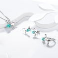 thumbnail image 4 of Sterling Silver Velociraptor Dinosaur Jewelry Set Earrings Necklace Ring Jewelry Birthday Gift for Women, 4 of 6
