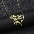 thumbnail image 3 of Rose and Heart Custom Name Necklace, Gold Plated Stainless Steel Personalized Nameplate Pendant Necklaces, Cross Chain, 6 Chain Length Options, 3 of 5