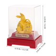 thumbnail image 2 of Rabbit Decoration Rabbit Statue New Year Party Home Supplies Golden Vigor Decoration 1Pack, 2 of 4