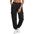 thumbnail image 2 of Jsaierl Womens Joggers Plus Size Baggy Elastic Waist Pants Bottoms Fall Drawstring Cotton Athletic Sweatpants with Pockets, 2 of 9