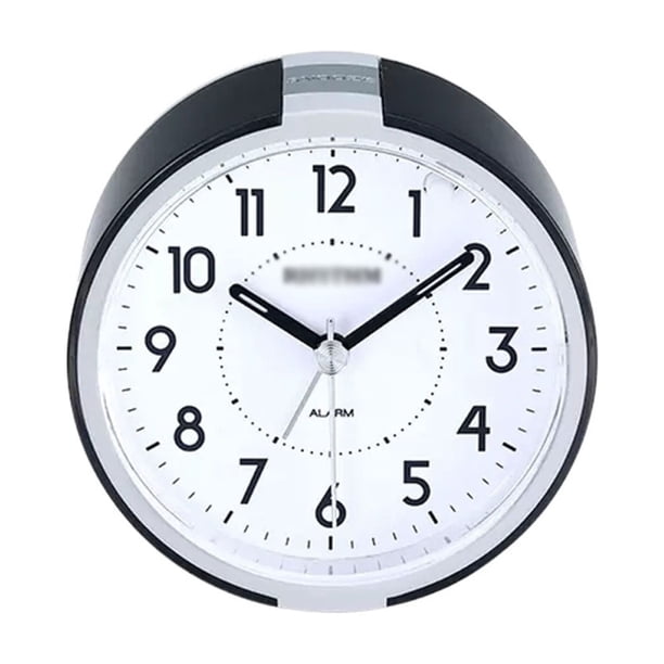 Reloj despertador con batería for dormitorio, relojes pequeños con pilas, reloj de noche, reloj de mesa pequeño retro silencioso y relojes de escritorio for oficina
